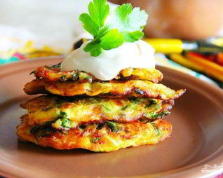 Оладьи с зеленью