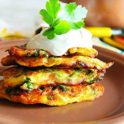 Оладьи с зеленью