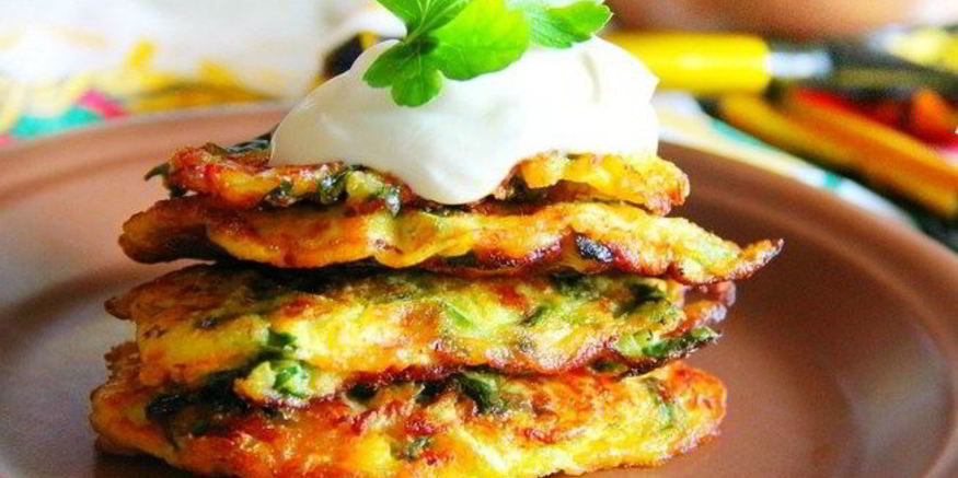 Рецепт оладий с зеленью