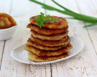 Постные капустные оладьи