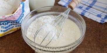 пышные оладьи на кислом молоке с дрожжами