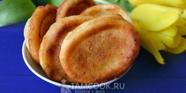 пышные заварные оладьи на кефире