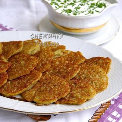 Заварные картофельные оладьи