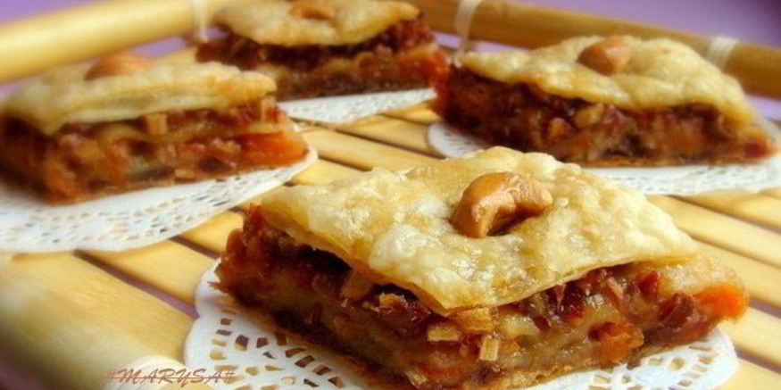 Рецепт пахлавы с финиками и курагой