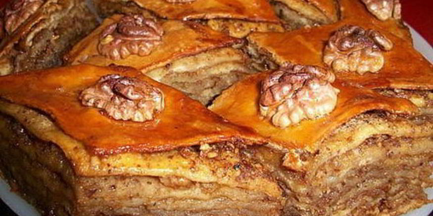 Рецепт пахлавы с грецким орехом по-домашнему