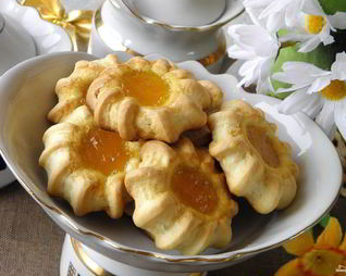 Песочное печенье с вареньем