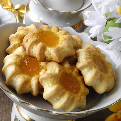 Песочное печенье с вареньем