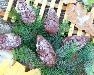 Шоколадное печенье Шишки