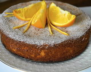 Апельсиново-миндальный пирог без муки