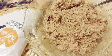 белковый рыбный пирог с отрубями