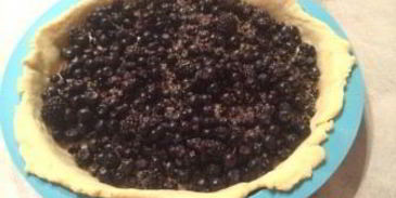 черничный пирог со сметанной заливкой
