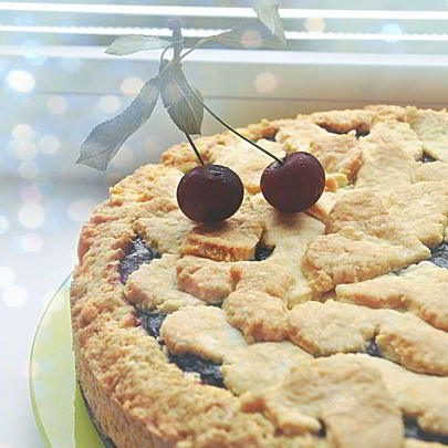 Клубничный пирог на песочном тесте