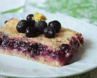 Лимонный пирог с черникой