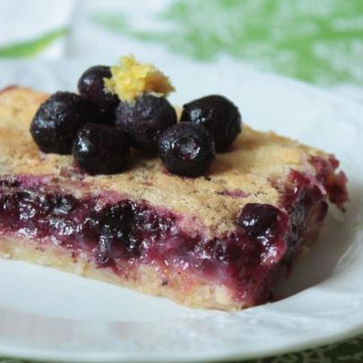 Лимонный пирог с черникой