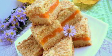 насыпной пирог с тыквой