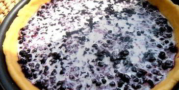 незабываемый пирог с черникой со сливками