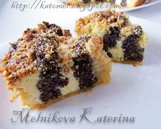 Нежный маково-творожный пирог