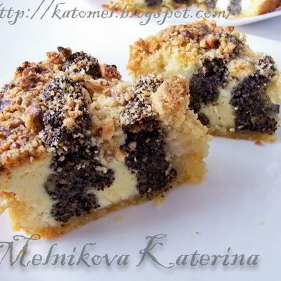Нежный маково-творожный пирог