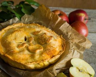 Осенний пирог с яблочной начинкой