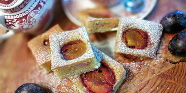 осенний сливовый пирог