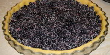 открытый черничный пирог