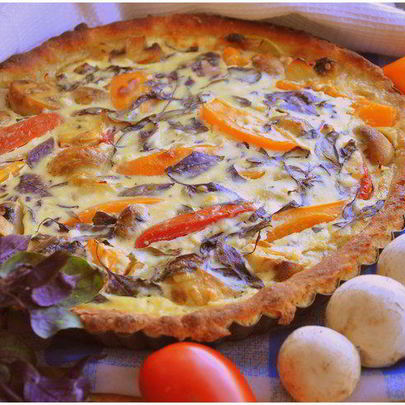 Овощной пирог на картофельном тесте