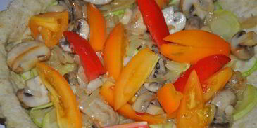 овощной пирог на картофельном тесте