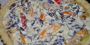 овощной пирог на картофельном тесте