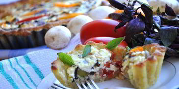 овощной пирог на картофельном тесте