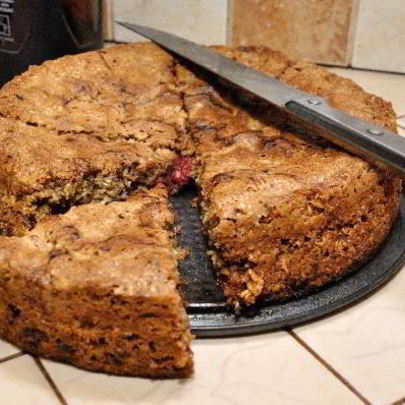 Овсяный пирог с вишней