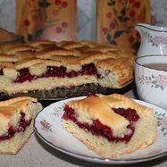 Рецепт Песочного пирога с малиной в духовке