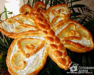 Пирог Бабочка с творогом