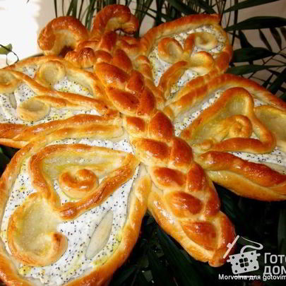 Пирог Бабочка с творогом