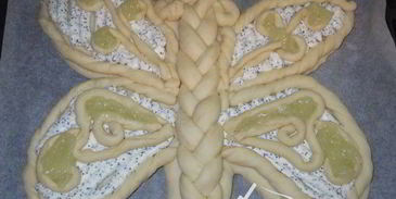 пирог бабочка с творогом