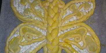 пирог бабочка с творогом