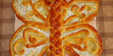 пирог бабочка с творогом