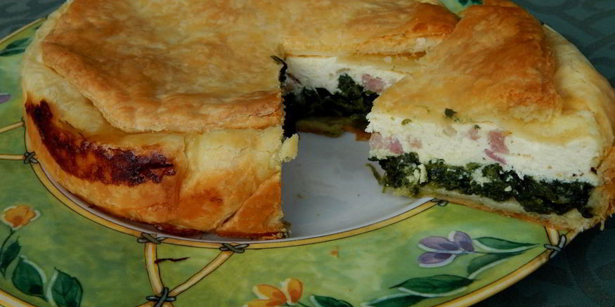 Рецепт пирога со шпинатом и рикоттой из слоеного теста