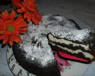 Шоколадно-творожный пирог