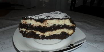 шоколадно-творожный пирог