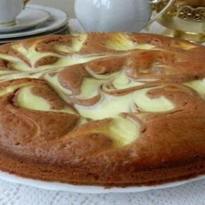 Сладкий творожный пирог с какао