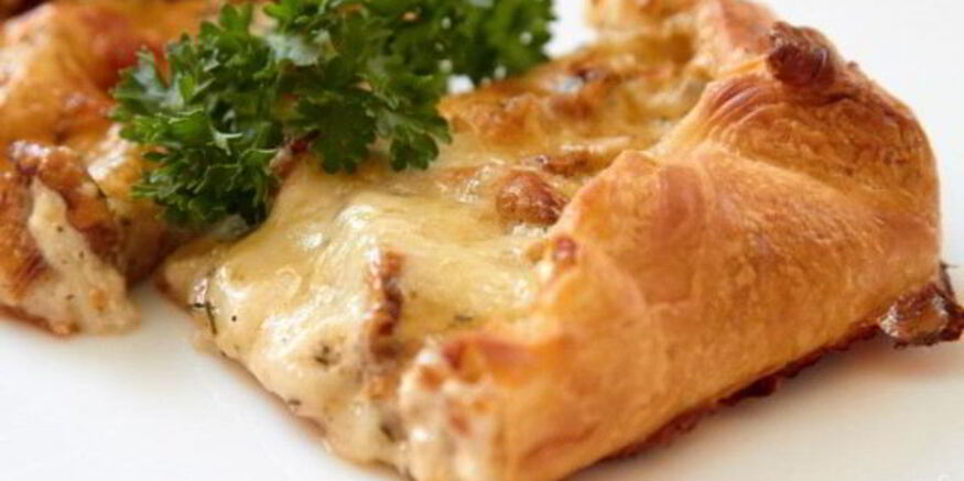 Рецепт слоеного пирога с грибами