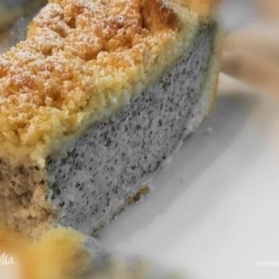 Сочный маковый пирог со штрейзелем