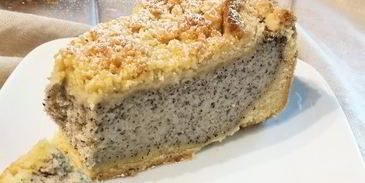 сочный маковый пирог со штрейзелем