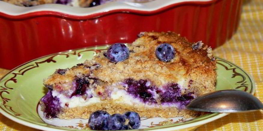 Рецепт творожно-овсяного пирог с ягодой