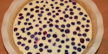 творожно-овсяный пирог с ягодой