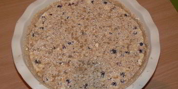 творожно-овсяный пирог с ягодой