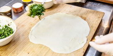 кутабы с зеленью