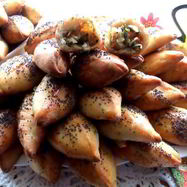 Рецепт Мини-пирожков с капустой, сельдереем, шпинатом и сыром