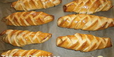 пирожки косичка с горохом