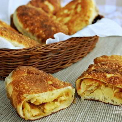 Пирожки с капустой жареные